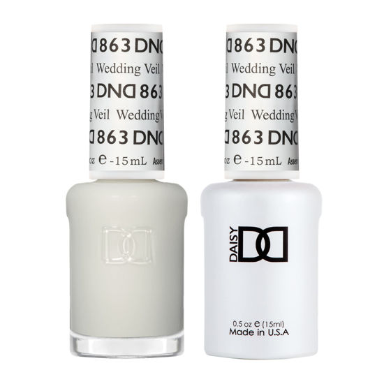 Picture of DND Gel Polish Set - 1 each of Gel Polish and Nail Polish, 863 Wedding Veil, 0.5 Fl Oz