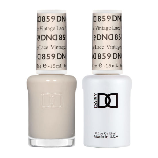 Picture of DND Gel Polish Set - 1 each of Gel Polish and Nail Polish, 859 Vintage Lace, 0.5 Fl Oz