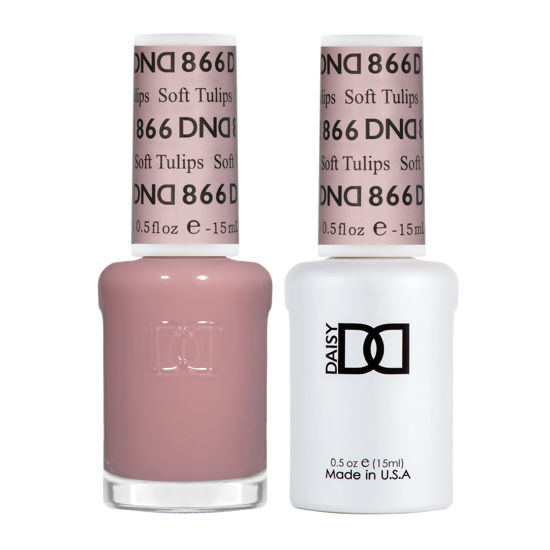 Picture of DND Gel Polish Set - 1 each of Gel Polish and Nail Polish, 866 Soft Tulips, 0.5 Fl Oz