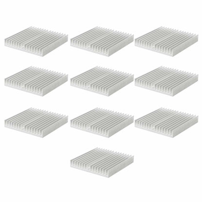 Picture of Unxuey 60mm x 60mm x 10mm Aluminum Module Heatsinks Aluminum Profile Heat Sink Cooler Cooling Fin for Power Amplifier Transistor (Pack of 10)
