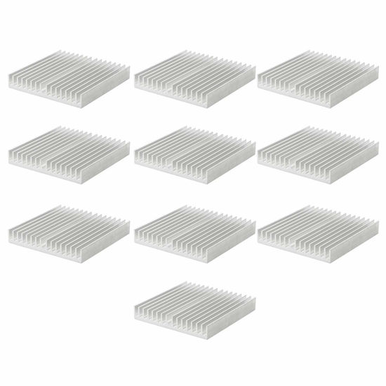 Picture of Unxuey 60mm x 60mm x 10mm Aluminum Module Heatsinks Aluminum Profile Heat Sink Cooler Cooling Fin for Power Amplifier Transistor (Pack of 10)