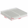 Picture of Unxuey 60mm x 60mm x 10mm Aluminum Module Heatsinks Aluminum Profile Heat Sink Cooler Cooling Fin for Power Amplifier Transistor (Pack of 10)