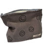 Picture of Cosmetic Bags for Women - Corduroy Cosmetic Bag Aesthetic Women Handbags Purses Smile Dots Makeup Organizer Storage Makeup Bag Girls Case Bags (Gray)