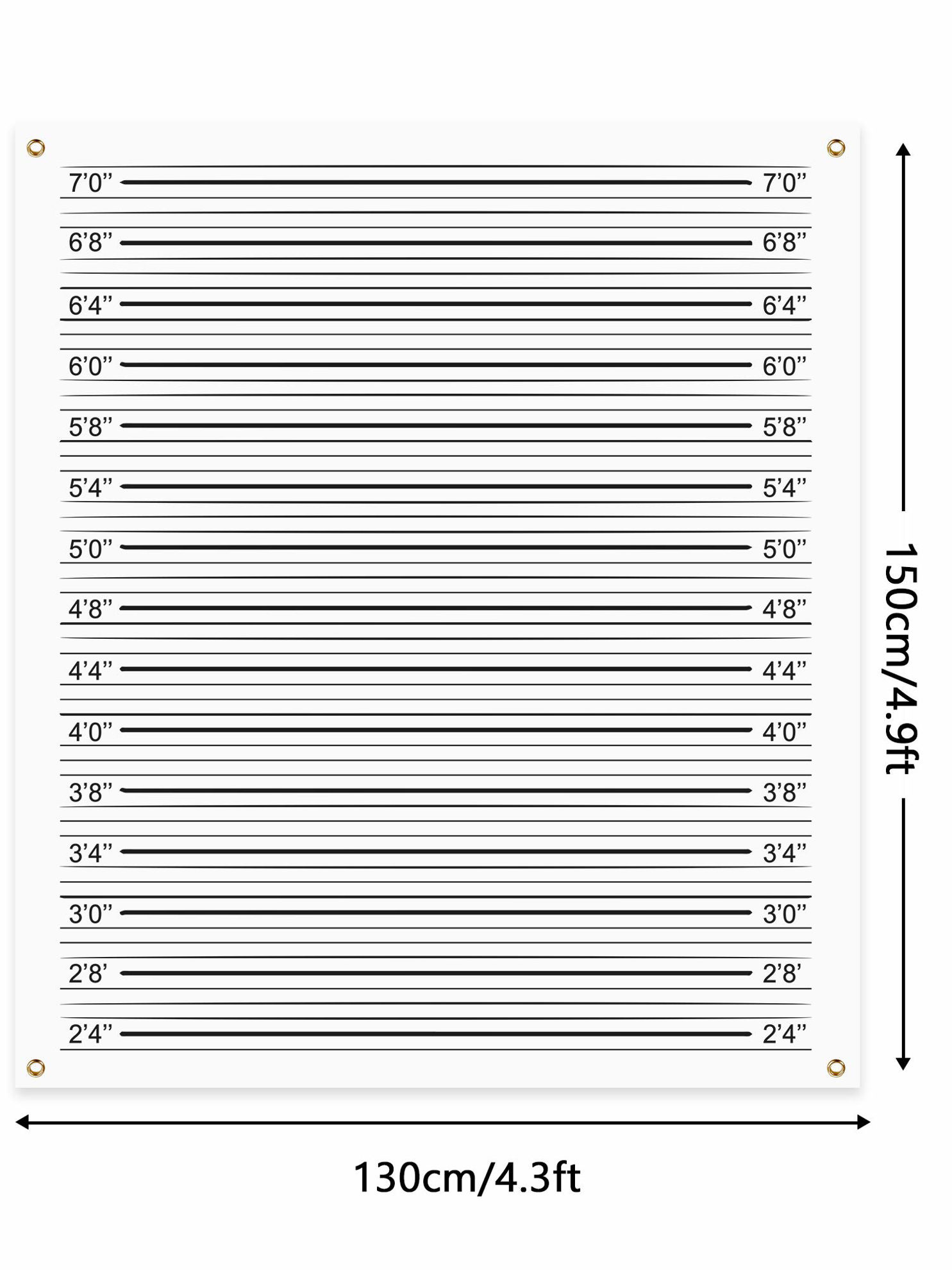 GetUSCart- Mugshot Backdrop Photo Booth Banner 4.9 x 4.3 ft, Police ...