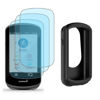 Picture of SHUAXI Screen Protector for Garmin Edge 1030/1030 Plus Gps (3+1pack) and Silicone Case Cover,Tempered Glass Film Anti-Scratch High Definition Full Coverage