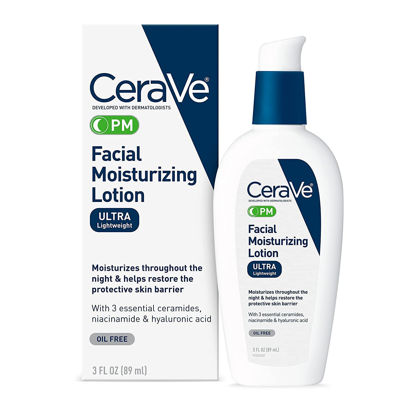 Picture of Cerave Facial Moisturizing Lotion for Nighttime, Ultra Lightweight, 3 Oz, 3 Ounces