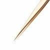 Picture of Ms.Queen Eyelash Extension Tweezers Set-Precision Tweezers for 2D-6D Volume&Individual False Lashes Extensions with PU Storage Case-Golden (Straight Tweezers/M003-5)