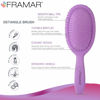 Picture of Framar Detangling Brush for Thick Hair - Detangle Brush for Thick Hair, Kids Hair Brush for Curly Hair, Detangling Hair Brush for Kids, Brush for Hair, Soft Hair Brush, Curly Brush (Purple)