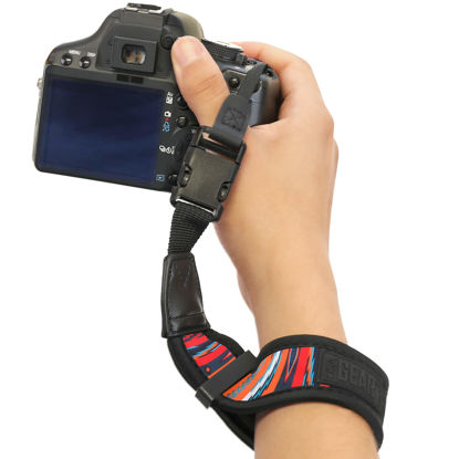 Picture of USA Gear Camera Wrist Strap with Padded Neoprene Design, Comfortable Support and Quick Release Buckles - Compatible with Canon, Fujifilm, Nikon, Sony and More Mirrorless Camera Hand Strap (Southwest)