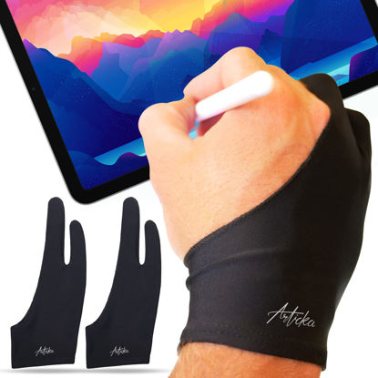 GetUSCart- Artist Drawing Glove for Women [2 Pack Pink] 3-Layer Palm  Rejection Right/Left Hand Digital Graphic Tablet iPad Art Gloves Two Finger  Smooth Elasticity Breathable for Sketching Painting