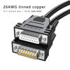 Picture of JUXINICE DB15 Male to Female Extension Cable 5FT Cord Black 26AWG tinned Copper Wire core D-SUB 15PIN Shielded Cable soliConnector (5feet /1.5M, Male to Female)