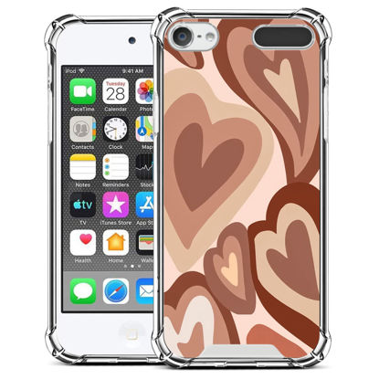 Picture of ZIYE Compatible with iPod Touch 7th Generation Case,iPod Touch 6 5 Case Clear,Shockproof Protective Case for iPod Touch 5/iPod Touch 6/iPod Touch 7 Case Heart