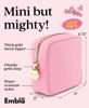 Picture of Embla Cosmetic Bag - Makeup Bag Travel Pouch, Toiletry Bags Cute Makeup Organizer, Nylon Zipper Pouches, Pink Black Coin Purse, Storage Bag Cosmetics Organizer, Make up bags Mini, Small, Large, Womens