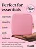 Picture of Embla Cosmetic Bag - Makeup Bag Travel Pouch, Toiletry Bags Cute Makeup Organizer, Nylon Zipper Pouches, Pink Black Coin Purse, Storage Bag Cosmetics Organizer, Make up bags Mini, Small, Large, Womens