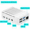 Picture of Raspberry Pi 4 Case, iUniker Raspberry Pi 4 Fan ABS Case with Cooling Fan, Raspberry Pi 4 Heatsink, Simple Removable Top Cover for Pi 4 Model B/ 4B