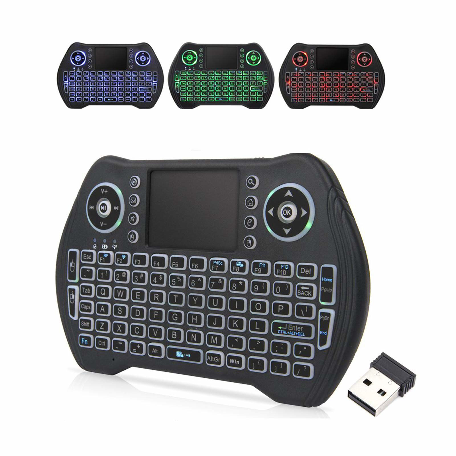 GetUSCart- EASYTONE Backlit Mini Wireless Keyboard Touchpad Mouse Combo ...