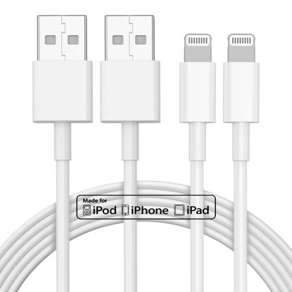 Picture of 2pack 10ft iPhone Charger, [Apple MFi Certified] Long iPhone Charger Cord 10 ft, Apple Lightning to USB Cable, 10 Foot Fast Charging Cords for iPhone Charger 14/13/12/11/13 Pro/13 Max/X/XS/XR/XS
