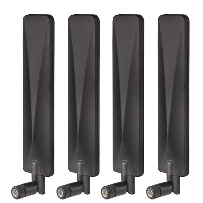Picture of Bingfu 4G LTE Antenna 9dBi SMA Male Cellular Antenna (4-Pack) Compatible with 4G LTE Wireless CPE Router Hotspot Cellular Gateway Industrial IoT Router Trail Camera Game Camera Outdoor Security Camera