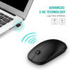 Picture of VssoPlor Wireless Mouse, 2.4G Slim Portable Computer Mice with Nano Receiver for Notebook, PC, Laptop, Computer (Black)