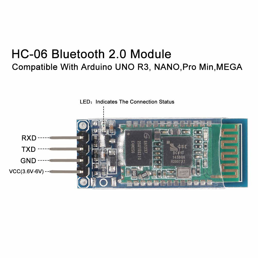 2PCS HC-06 Wireless Bluetooth Transceiver RF Master Module Slave For Arduino