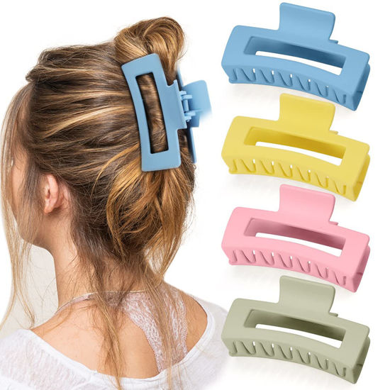 GetUSCart- Canitor Hair Claw Clips Hair Clips Claw Clips for Thick Hair  Matte Rectangular Hair Clips for Women Y2K Accessories Large Hair Clips Big  Hair Clips Hair Clips for Thick Hair Cute