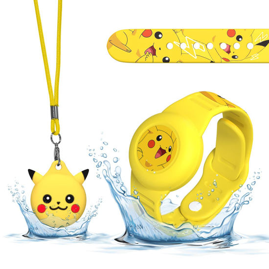 Airtag Holder for Kids [ 4 Pack ] Cute Cartoon Air Tag Necklace Keychain  for Kid | eBay