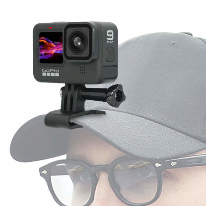 Picture of SUREWO Baseball Hat Clip Mount Baseball Cap Clamp Quick Release Mount Compatible with GoPro Hero 11 10 9 8 7 6 5 Black,DJI Osmo Action 3/2,AKASO/Crosstour/Campark and More