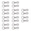 Picture of Foto&Tech Small Quick Release Adapter Clip for Camera with Round Lugs for Camera Strap, 33lb Breaking Force (10 Pieces, Silver)
