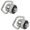 Picture of Foto&Tech Stainless Steel 1/4" Camera Mount D-Ring Neck Strap Wrist Strap Holder QR Shoulder Strap Sling Adapter (2 Pieces Screws)