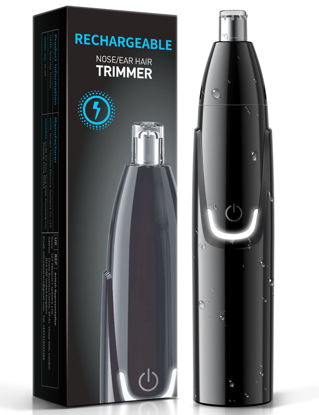 Picture of ZORAMI Rechargeable Ear and Nose Hair Trimmer - 2022 Professional Painless Eyebrow & Facial Hair Trimmer for Men Women, Powerful Motor and Dual-Edge Blades for Smoother Cutting Black
