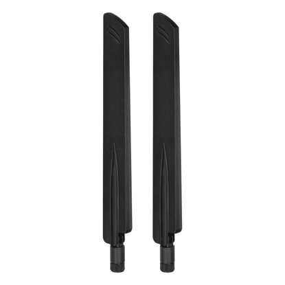 Picture of Eightwood Tri-Band WiFi 6E Antenna 6GHz 5GHz 2.4GHz RP-SMA WiFi Antenna (2-Pack) for PC Computer PCIe WiFi Card WiFi Router USB Adapter Security IP Camera
