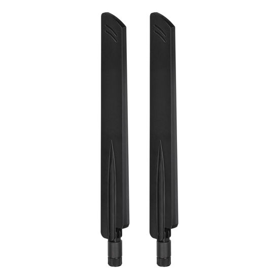 Picture of Eightwood Tri-Band WiFi 6E Antenna 6GHz 5GHz 2.4GHz RP-SMA WiFi Antenna (2-Pack) for PC Computer PCIe WiFi Card WiFi Router USB Adapter Security IP Camera