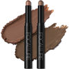 Picture of FOCALLURE 2 Pcs Shimmer Cream Eyeshadow Stick,Brightener Eyeshadow Pencil Crayon,Highlighter Eye Shadow Stick Sets with Crease-proof Formula,Long Lasting Waterproof Eye Shadow Make Up,Rich Rum