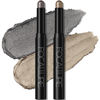 Picture of FOCALLURE 2 Pcs Shimmer Cream Eyeshadow Stick,Brightener Eyeshadow Pencil Crayon,Highlighter Eye Shadow Stick Sets with Crease-proof Formula,Long Lasting Waterproof Eye Shadow Make Up,Polar Dust Storm