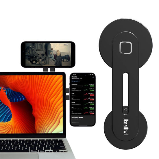 GetUSCart Jkoailiwi Dual Screen Magnetic Phone Holder for Laptop