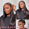 Picture of ISEE HAIR HD Lace Front Wig Wear & Go Glueless Lace Wig Brazilian Straight Lace Wigs For Women No Glue 4x6 Lace Pre Cut Wig Human Hair Wigs Transparent Lace Closure Wigs 180% Density 18 Inch