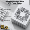Picture of Redragon PSU007 80+ Gold 850 Watt ATX Fully Modular Power Supply w/ 80 Plus Gold Certified, Compact 160mm Size and Low Noise RGB Fan 0 RPM, 100% Japanese Capacitors, Full Mod Cables, White