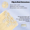 Picture of Clip in Human Hair Extensions 22Inch 120g 7pcs Platinum Blonde Straight Thick Hair Extensions Clip in Remy Extensions No Shedding Real Human Hair For Women