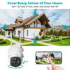 Picture of ZUMIMALL 5MP Security Cameras Wireless Outdoor, Solar Security Camera Outdoor with 360° PTZ, Battery Powered Camera for Home Security Outside, Color Night Vision/2.4G WiFi/2-Way Talk/IP66/AI Detection