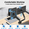 Picture of MOUNTUP Dual Monitor Mount Fits 13’’-39’’ Screen, Ultrawide Dual Monitor Desk Mount, Adjustable Gas Spring Double Monitor Arms, VESA Bracket with Clamp/Grommet Mounting Base, Computer Monitor Stand