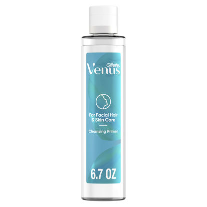Picture of Gillette Venus for Facial Hair & Skin Care Cleansing Primer for Dermaplane Prep, 6.7oz, Use Before Eyebrow Razor, Dermaplaning Oil, Dermaplane Moisturizer, Dermaplaning Cleanser and Face Wash