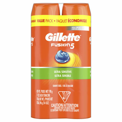 Picture of Gillette Fusion Ultra Sensitive Hydra Gel Men's Shave Gel Twin Pack, 14 Ounce (Pack of 2)