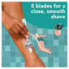 Picture of joy Razors for Women, 1 Handle, 4 Razor Blade Refills, Teal, Lubrastrip to Help Avoid Skin Irritation