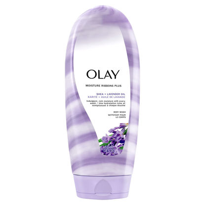 Picture of Olay Moisture Ribbons Plus Shea + Lavender Oil Body Wash, 18 oz