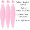Picture of Cotton Candy Pink Braiding Hair Pre Stretched Kanekalon Braiding Hair
