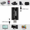 Picture of Video Capture Card, HDMI to USB/Micro USB/Type-C Game Capture Card 1080P Record via DSLR Camcorder Action Cam