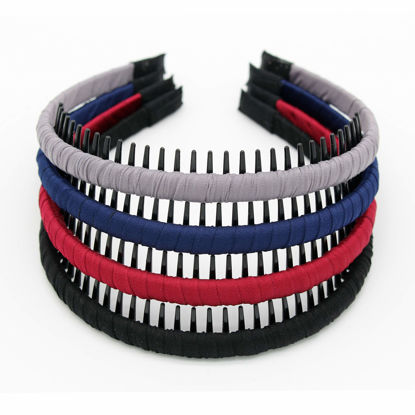Picture of JOBAND Comfy headbands for women fashion short hair band teeth hair headband comb Hair Hoop Hairbands Non-slip Hair Accessories for Womens/Girl Not easy to break(4 color)