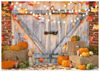 Picture of AIIKES 7X5FT Fall Thanksgiving Backdrop Autumn Pumpkin Harvest Barn Door Photography Backdrop Light Post Maple Leaves Haystack Thanksgiving Party Decorations Photo Studio Prop 12-457