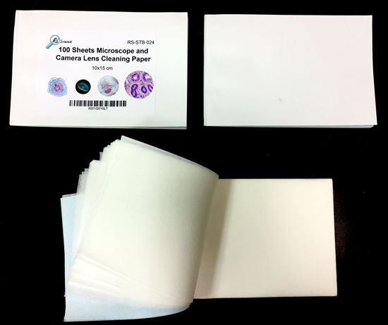 Picture of Rs' Science 300 Sheets Ultrasoft Microscope and Camera Lens Cleaning Paper - 3-Pack of 100-sheet booklets