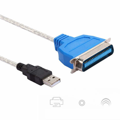 Picture of S erounder USB to Parallel IEEE 1284-1994 Printer Cable Adapter Standard Cn36 Interface USB to Parallel Port Cable